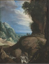 Italian Mountain Landscape with Shepherds;An Italianate Montainous Landscape, 1615-1631. Creators: Marten Ryckaert, Paul Brill.