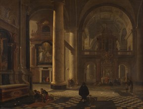 Interior of a Catholic Church, 1615-1661. Creator: Gerard Houckgeest.