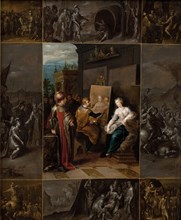 Apelles Painting Campaspe, 1620-1629. Creator: Frans Francken II.