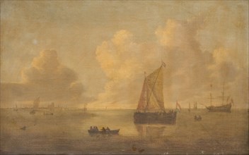 Seascape with a Town in the Background, 1625-1663. Creator: Willem Van Diest.