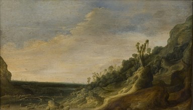 Mountain Scenery with a View of a River and the Sea, 1634-1734. Creator: Jacob Jacobsz. Van Geel.