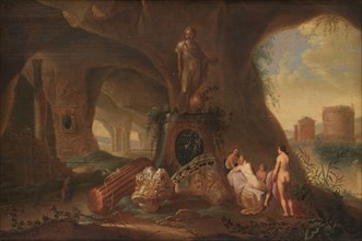 Nymphs in a Grotto, 1635-1658. Creator: Abraham van Cuylenborch.