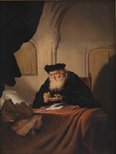 An Old Man Counting his Money;An Old Miser Counting his Money, 1635. Creators: Salomon Koninck, Adriaen Verdoel.