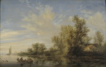 River Landscape, 1644. Creator: Salomon Ruysdael.