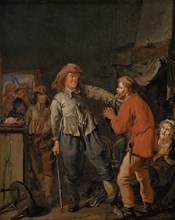 Soldiers Breaking into a Peasant's Cottage, 1645. Creator: Pieter Codde.