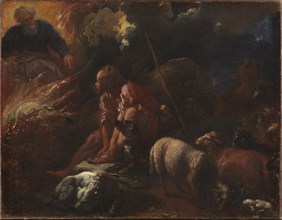 Moses and the Burning Bush, 1645-1691. Creator: Livio Mehus.