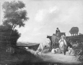 Cattle by a Watering Place, 1645-1670. Creator: Jacob Weyer.