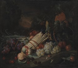 Still Life with Asparagus, 1651-1655. Creator: Jan Davidsz de Heem.