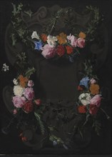 A Stone Cartouche with a Garland of Flowers, 1653-1656. Creator: Daniel Seghers.
