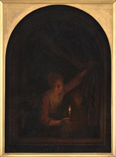 Girl with a Candle, 1657-1658. Creator: Gerrit Dou.