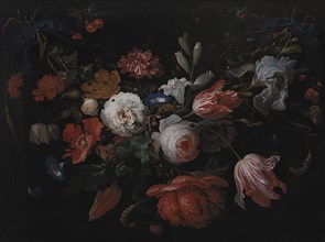 A Garland of Flowers, 1660-1670. Creator: Abraham Mignon.