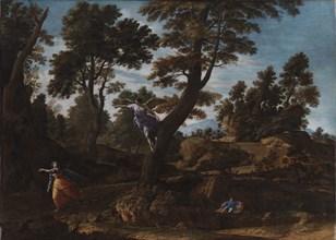 Landscape with the Angel Appearing to Hagar and Leading her to the Well (Genesis 21: 17-19), 1664. Creator: Francesco Cozza.