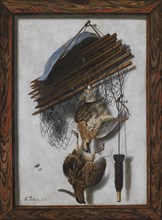 Dead Wildfowl and a Huntsman's Net. Trompe l'oeil, 1670. Creator: Jacob Biltius.