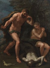 Adam and Eve Lamenting over the Body of Abel, 1715-1728. Creators: Paolo de' Matteis, Luca Giordano.