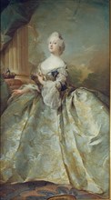 Portrait of Louise, first queen of Frederik V, 1751. Creator: Carl Gustaf Pilo.