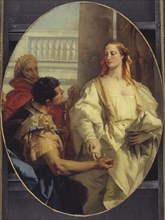 Latinus Offering his Daughter Lavinia to Aeneas in Matrimony, 1753-1754. Creator: Giovanni Battista Tiepolo.