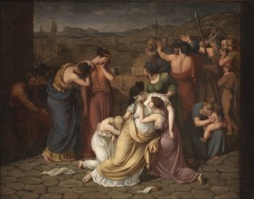 Andromache in Despair at the Sight of Hector's Body, 1803-1804. Creator: Johan Ludvig Gebhard Lund.