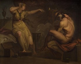Fotis sees her Lover Lucius Transformed into an Ass. Motif from Apeleius' The Golden Ass, 1807-1808. Creator: Nicolai Abraham Abildgaard.