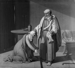 Elijah raises the widow's son from the dead, 1807-1818. Creator: Ferdinand Wolfgang Flachner.