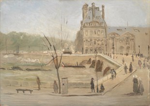 Pont Royal in Paris. Sketch, 1858-1861. Creator: David Jacobsen.