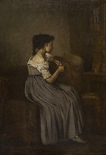 Study of a Seated Girl, 1860-1869. Creator: David Jacobsen.