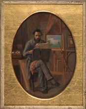 A Painter in his Studio. The Artist Himself (?), 1863-1867. Creator: David Jacobsen.