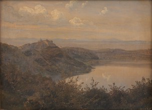 A View towards Castel Gandolfo, Italy, 1868. Creator: Janus Andreas Bartholin la Cour.