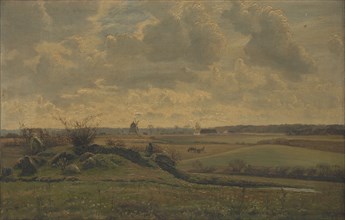 Landscape at Gyrstinge, 1882. Creator: Louise Christiane Hansen.