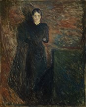 Lady in Black; Portrait of a Lady, 1891. Creator: Edvard Munch.