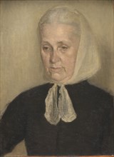 Frederikke Amalie Hammershoi, née Rentzmann, the painter's mother, 1894. Creator: Vilhelm Hammershoi.