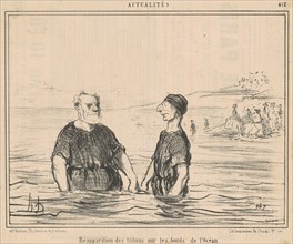 Rèapparition des tritons ... de l'océan, 19th century. Creator: Honore Daumier.