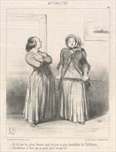 On dit que les jolies femmes sont ..., 19th century. Creator: Honore Daumier.