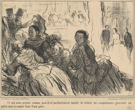 Ce qui nous prouve comme quoi il est ... inutile ..., 19th century. Creator: Honore Daumier.