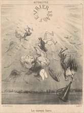 Les nouveaux Icares, 19th century. Creator: Honore Daumier.