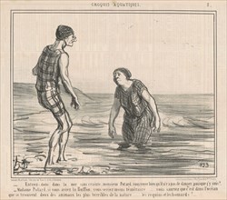 Entrez donc dans la mer sans crainte ..., 1856. Creator: Honore Daumier.