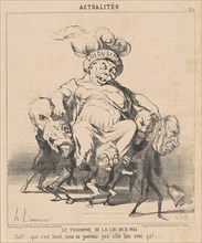 Le triomphe de la loi du 31 Mai, 19th century. Creator: Honore Daumier.