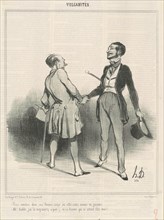 Vous viendrez diner, ma femme soupe en ville ..., 19th century. Creator: Honore Daumier.