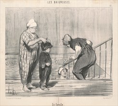 En famille, 19th century. Creator: Honore Daumier.