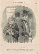 Une loterie philantropique, 19th century. Creator: Honore Daumier.