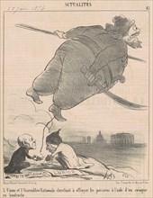 Les débats ..., 19th century. Creator: Honore Daumier.