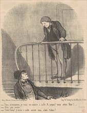 Vous m'excuserez: je vais me mettre a table ..., 19th century. Creator: Honore Daumier.