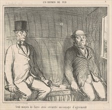 Seul moyen de faire avec sécurité un voyage d'agrément, 1864. Creator: Honore Daumier.