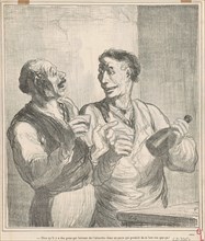 Dire qu'il y a des gens qui boivent de l'absinthe ..., 19th century. Creator: Honore Daumier.