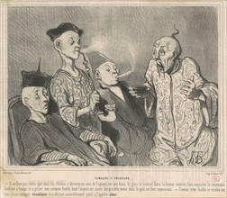 Fumeurs et priseurs, 19th century. Creator: Honore Daumier.