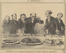 Réunion de Savants se proposant..., 19th century. Creator: Honore Daumier.