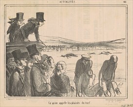 Ce qu'on appelle les plasirs du turf, 19th century. Creator: Honore Daumier.