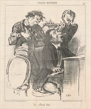 Un affeux trio, 19th century. Creator: Honore Daumier.