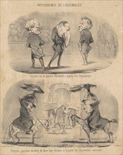 Le jour ou ... Théobald a appris son dégommage, 19th century. Creator: Honore Daumier.