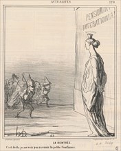 La rentrée, 19th century. Creator: Honore Daumier.
