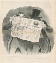 Le lecture du charivari, 19th century. Creator: Honore Daumier.